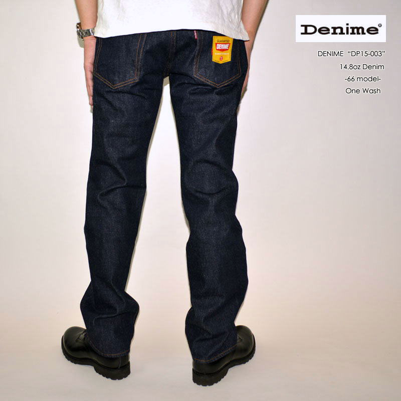 Denime ドゥニーム Dp15 003 14 8oz Denim 66 Model ミドルストレート ライトオンス ヴィンテージ系色落ち Bears