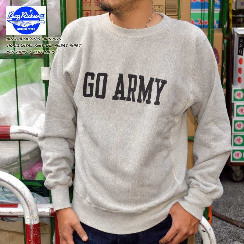 Buzz Rickson's バズリクソンズ GO ARMY スウェット BUZZ RICKSON'S バズリクソンズ GO ARMY BEAT NAVY スウェット
