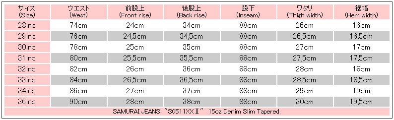 SAMURAI JEANS サムライ ジーンズ、